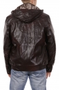 Мужская кожаная куртка из эко-кожи с капюшоном, отделка искусственный мех 8022259-6