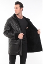 Мужская кожаная куртка из натуральной кожи на меху с капюшоном 8022266-2