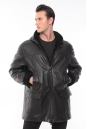 Мужская кожаная куртка из натуральной кожи на меху с капюшоном 8022266-3