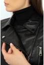 Женская кожаная куртка из натуральной кожи с воротником 8022278-5
