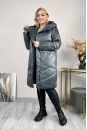 Женское пальто из текстиля с капюшоном 8024031-4