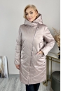 Женское пальто из текстиля с капюшоном 8024034