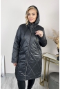 Женское пальто из текстиля с капюшоном 8024036