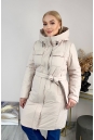 Женское пальто из текстиля с капюшоном 8024099