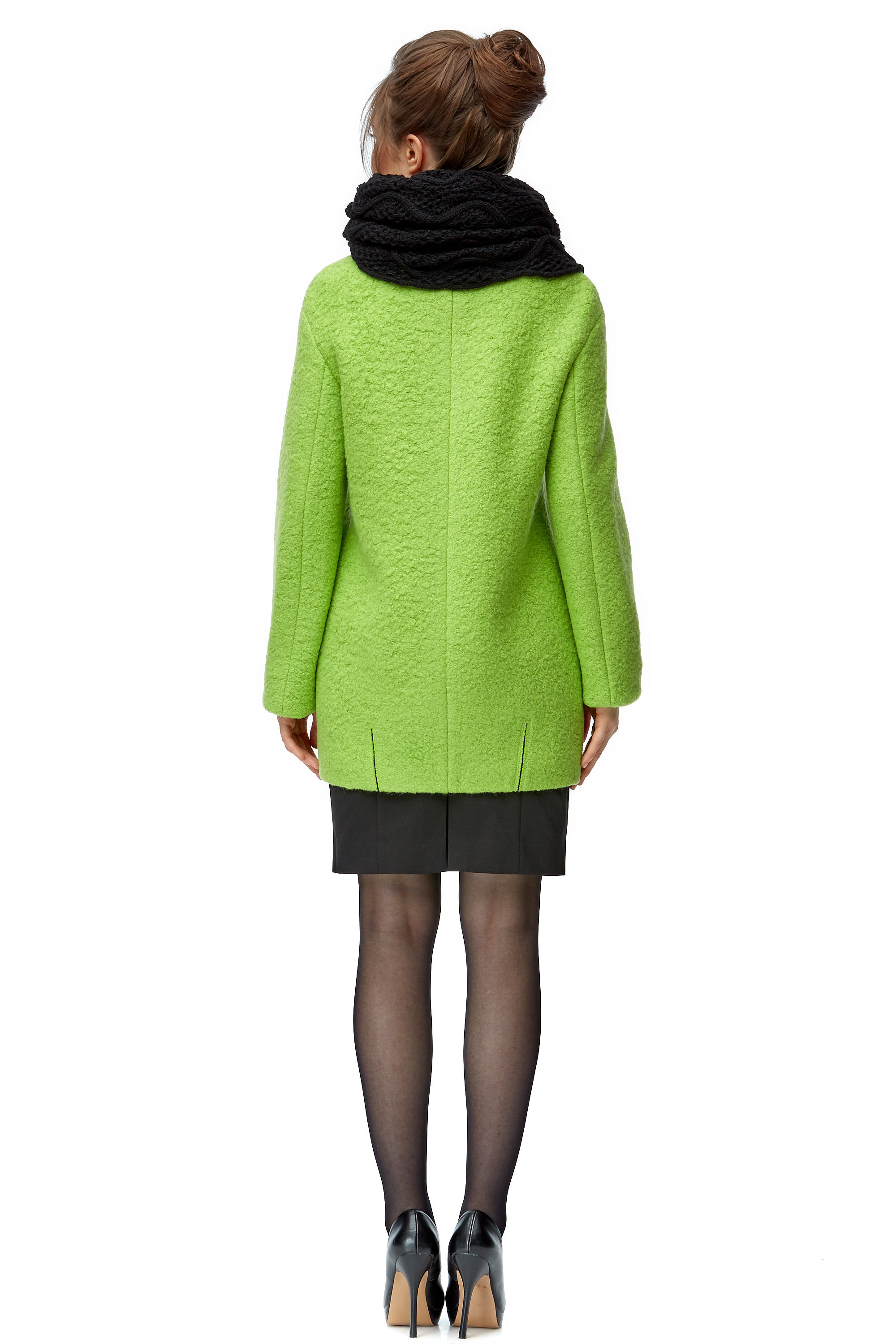 Женское пальто из текстиля без воротника 8000883-4