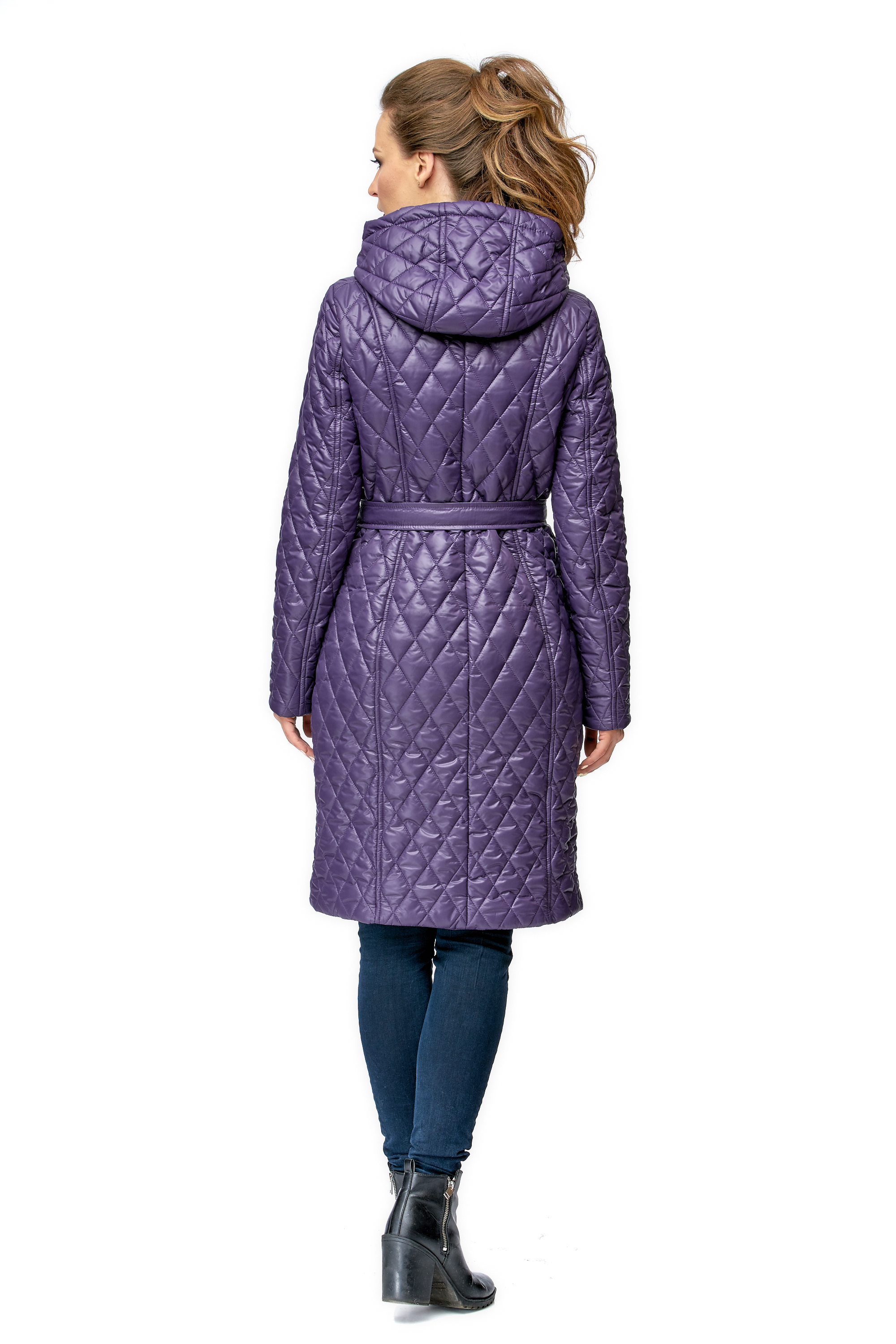 Женское пальто из текстиля с капюшоном 8000995-3