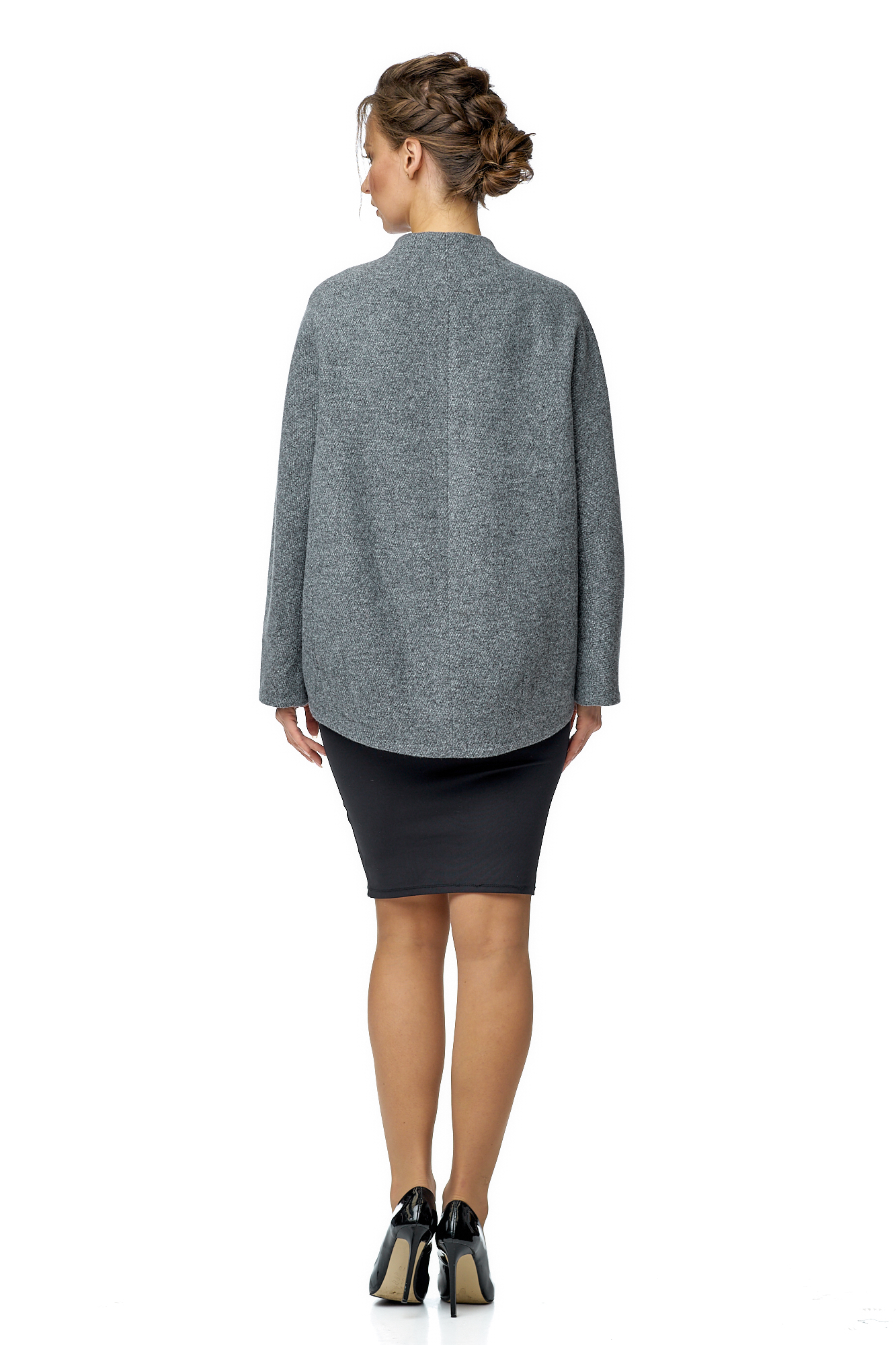 Женское пальто из текстиля с воротником 8001046-3