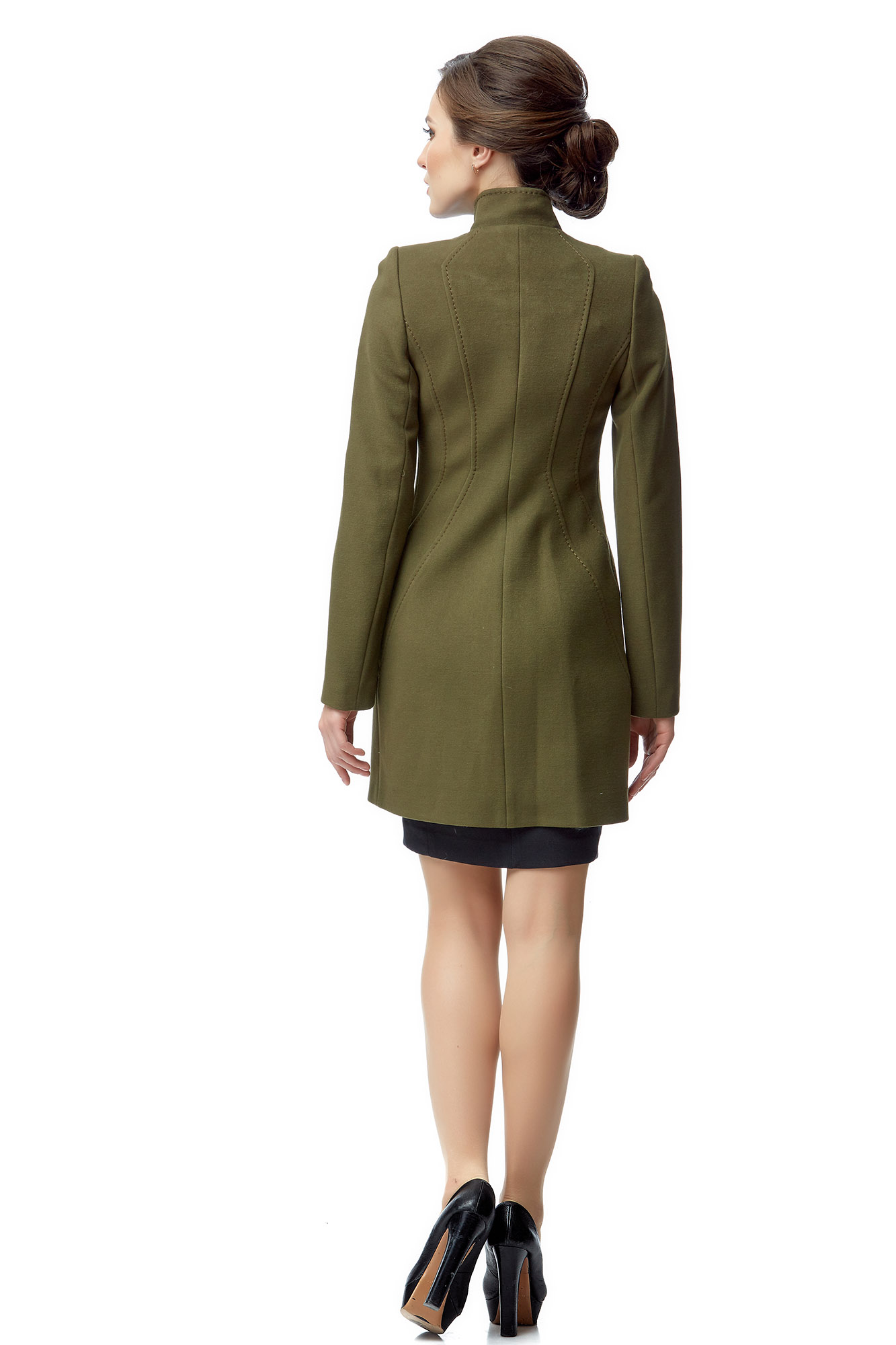 Женское пальто из текстиля с воротником 8001763-3