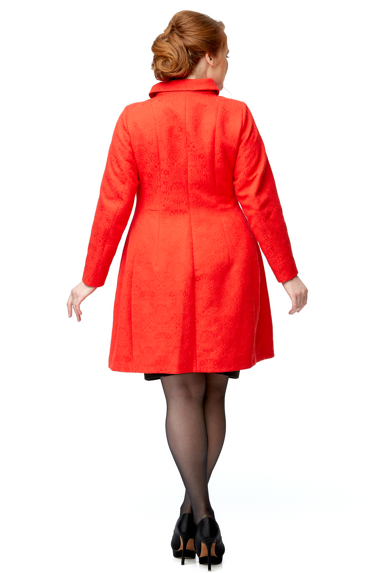 Женское пальто из текстиля с воротником 8001804-3