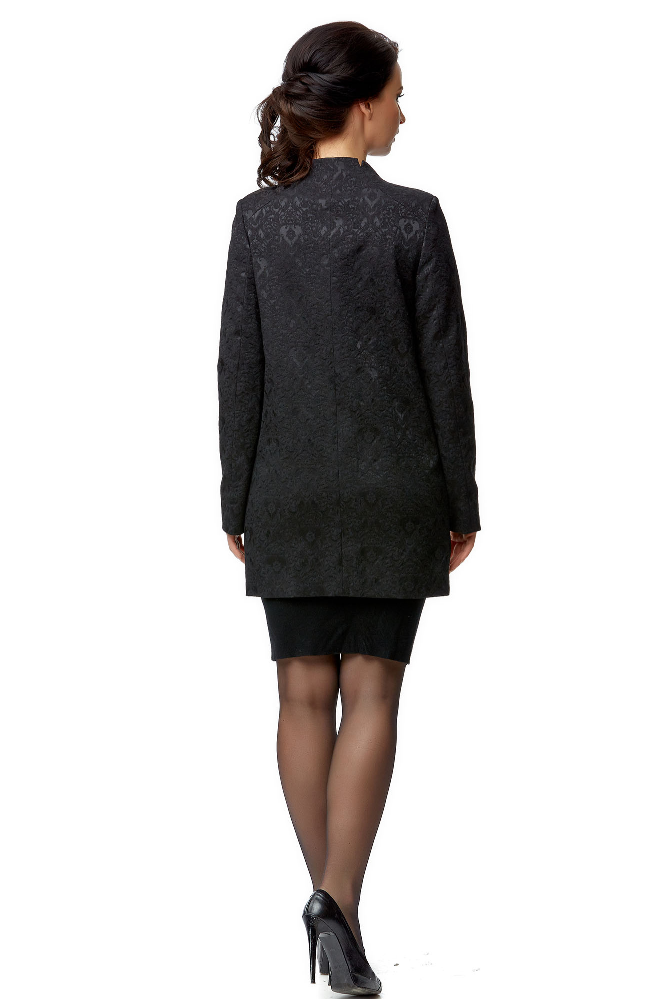 Женское пальто из текстиля без воротника 8001856-3