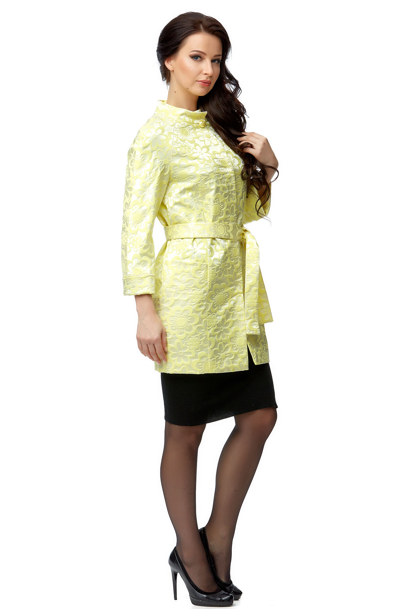 Женское пальто из текстиля с воротником 8001868-2