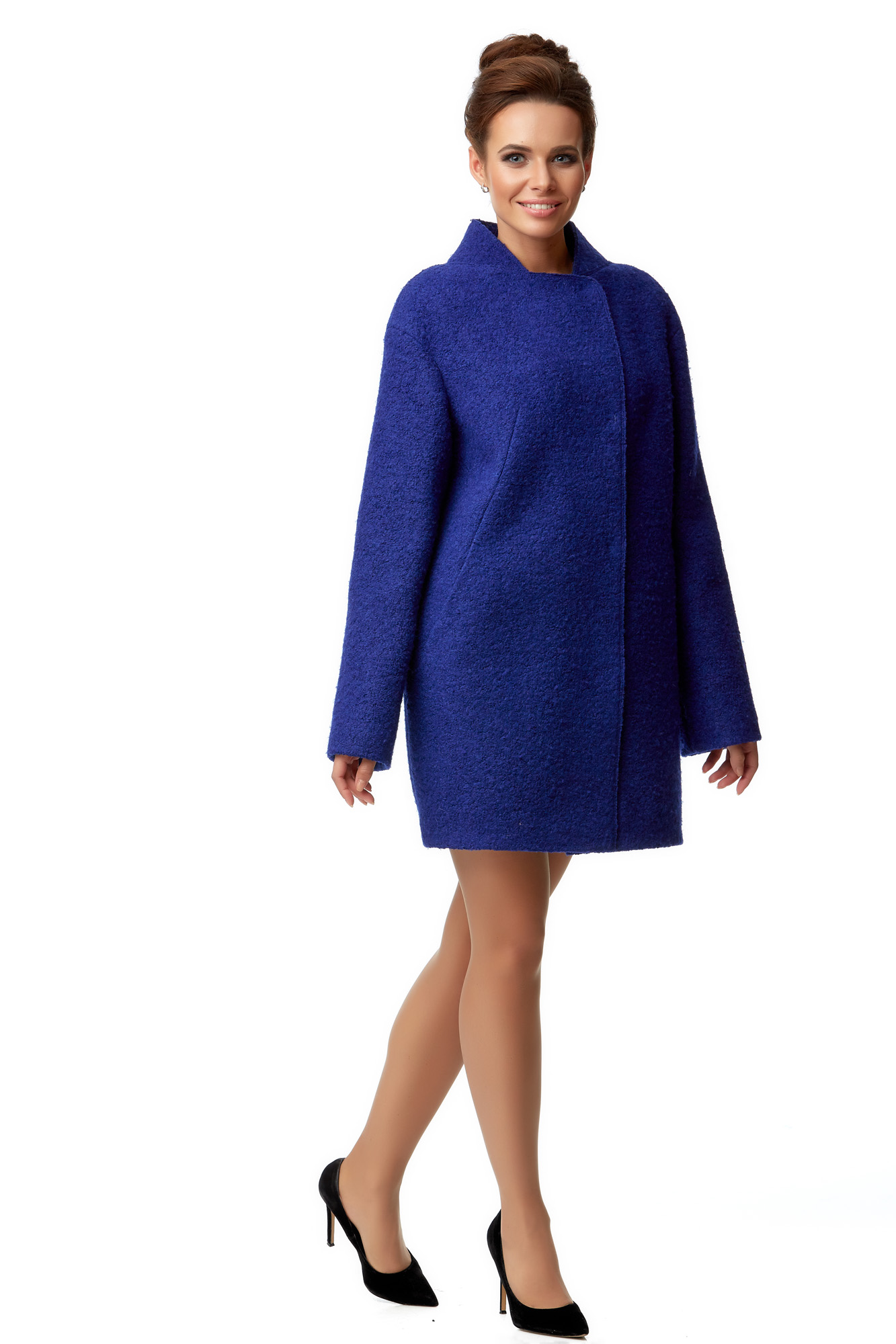 Женское пальто из текстиля с воротником 8001922-2