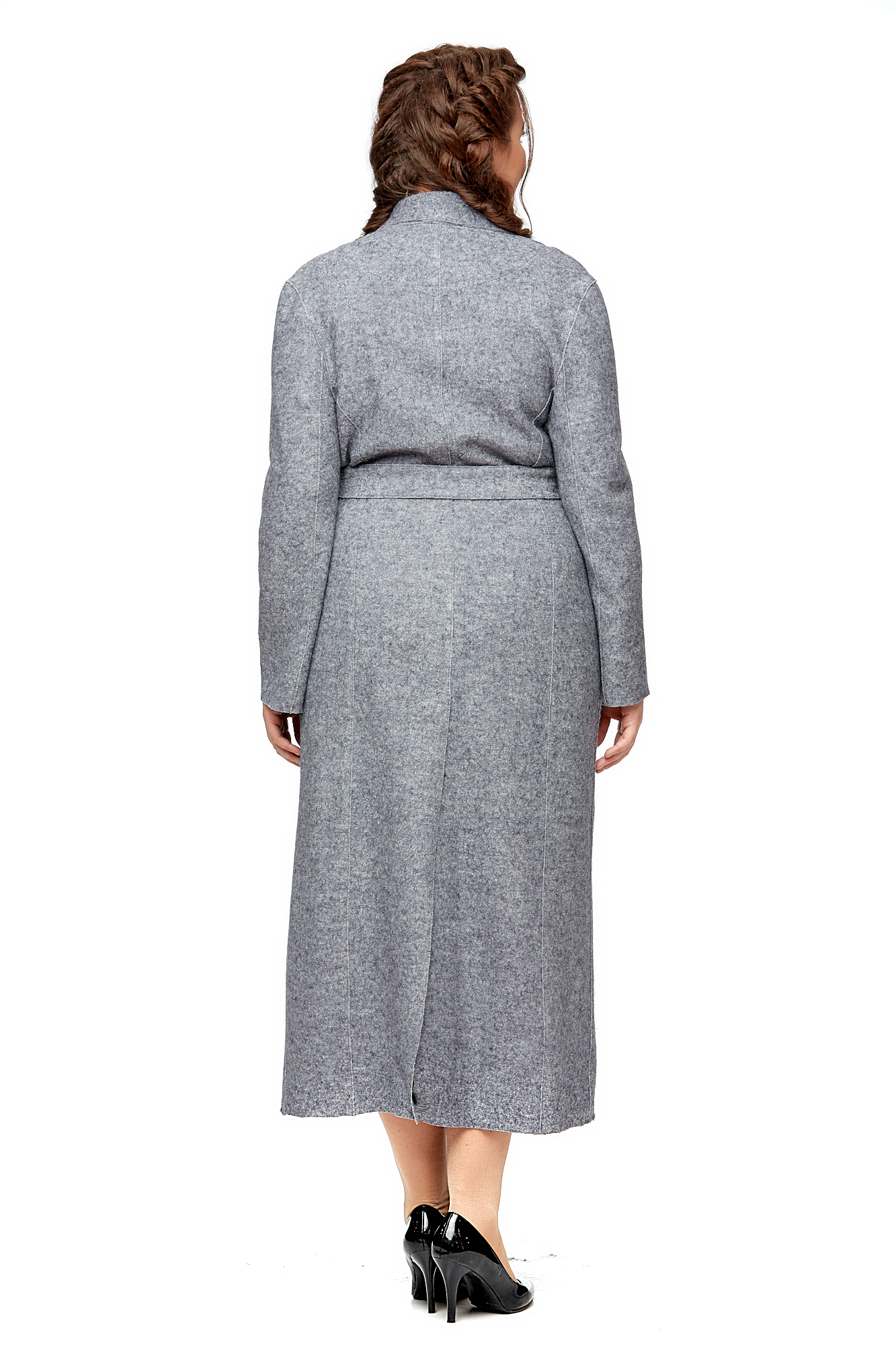 Женское пальто из текстиля с воротником 8002096-3
