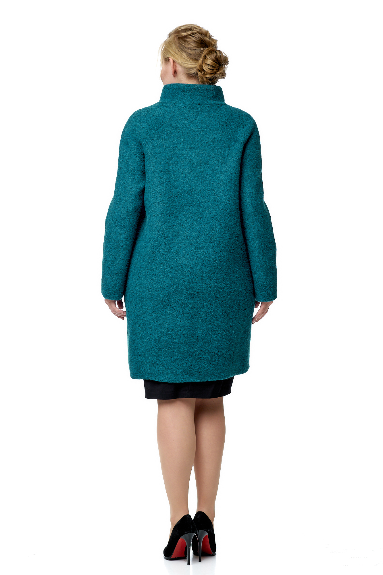 Женское пальто из текстиля с воротником 8002284-3