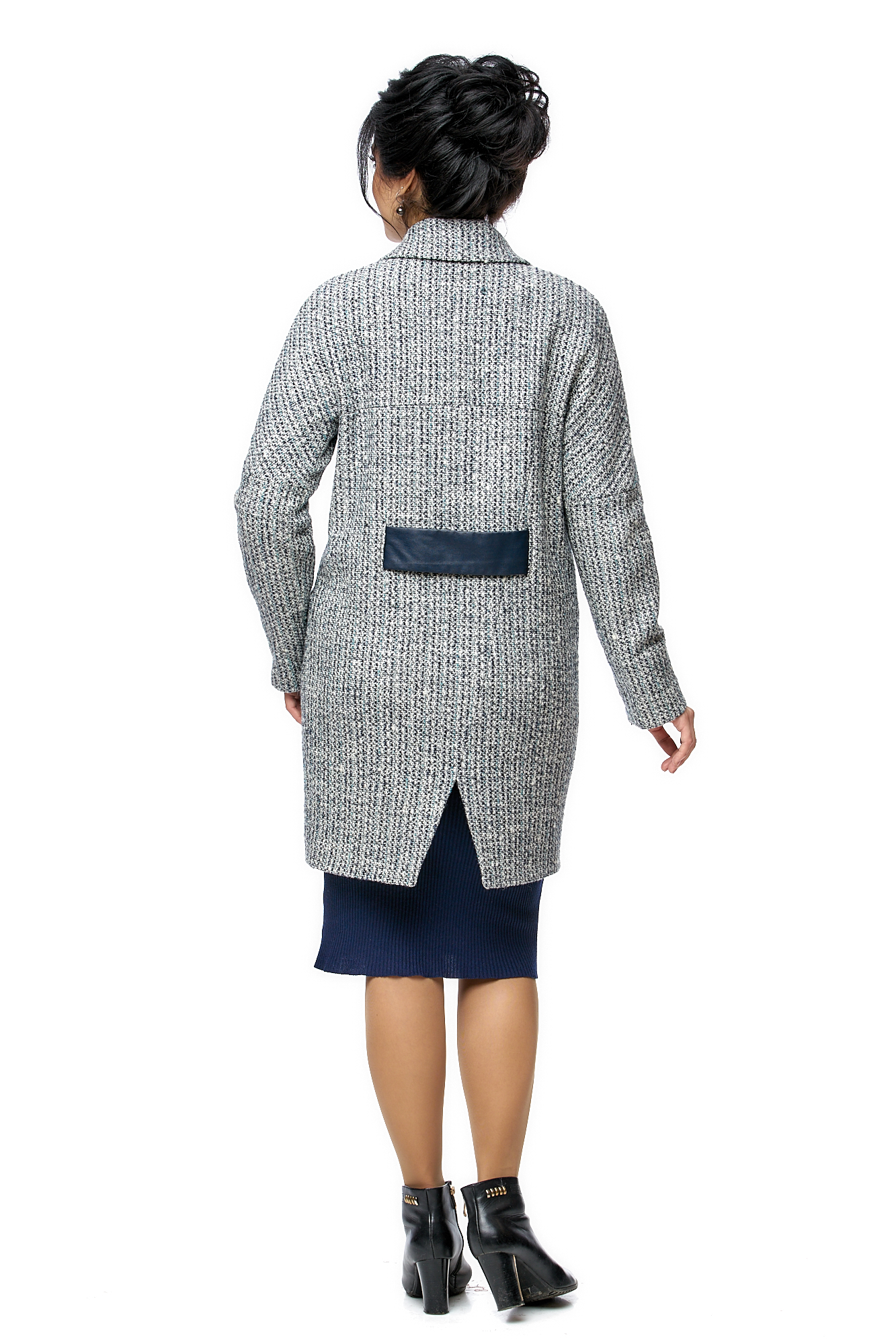 Женское пальто из текстиля с воротником 8002344-3