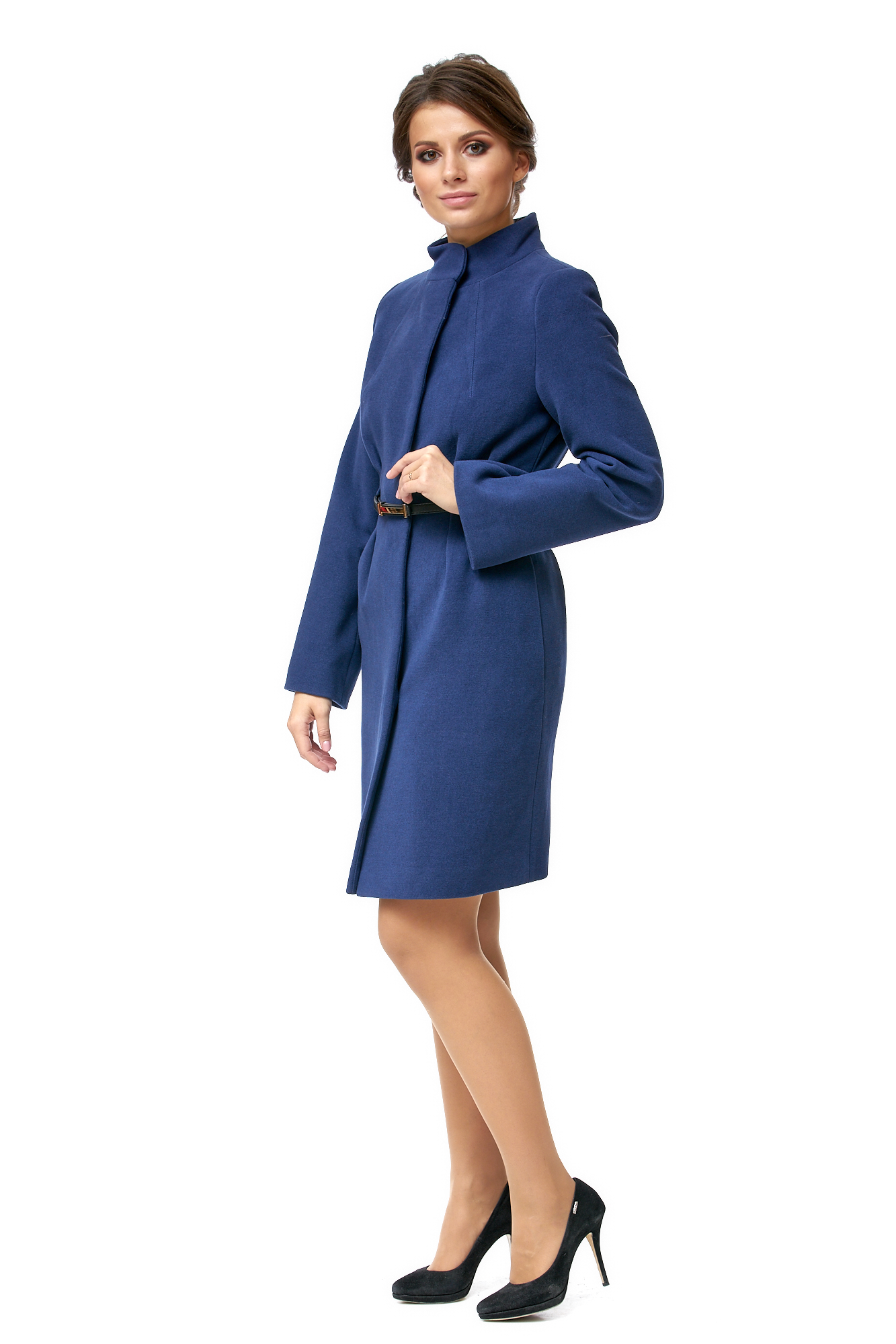 Женское пальто из текстиля с воротником 8002375-2