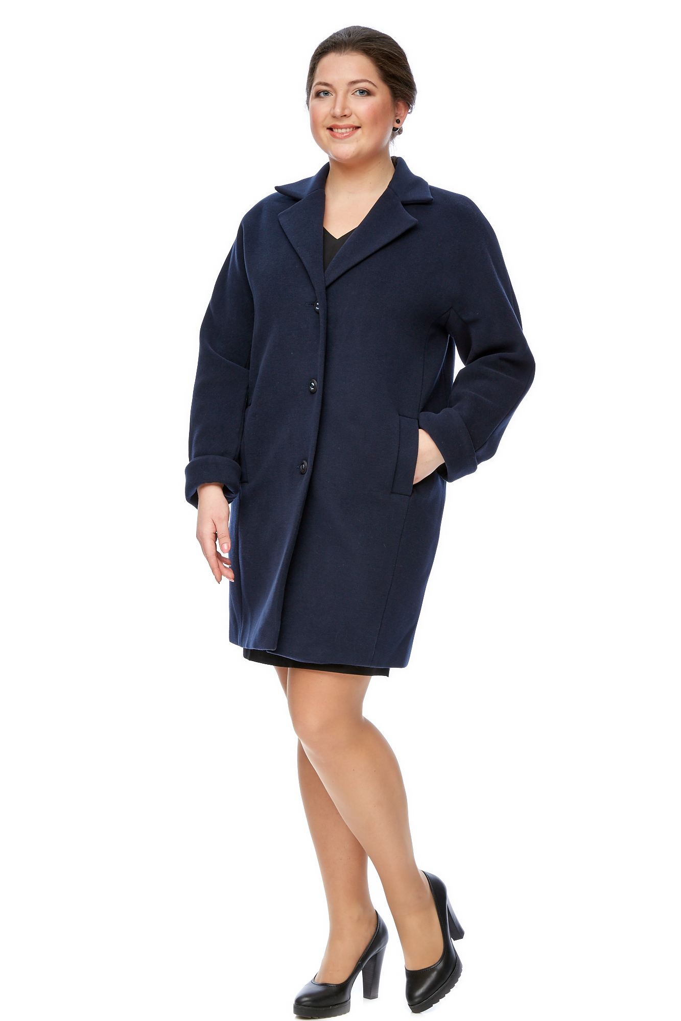 Женское пальто из текстиля с воротником 8002482-3