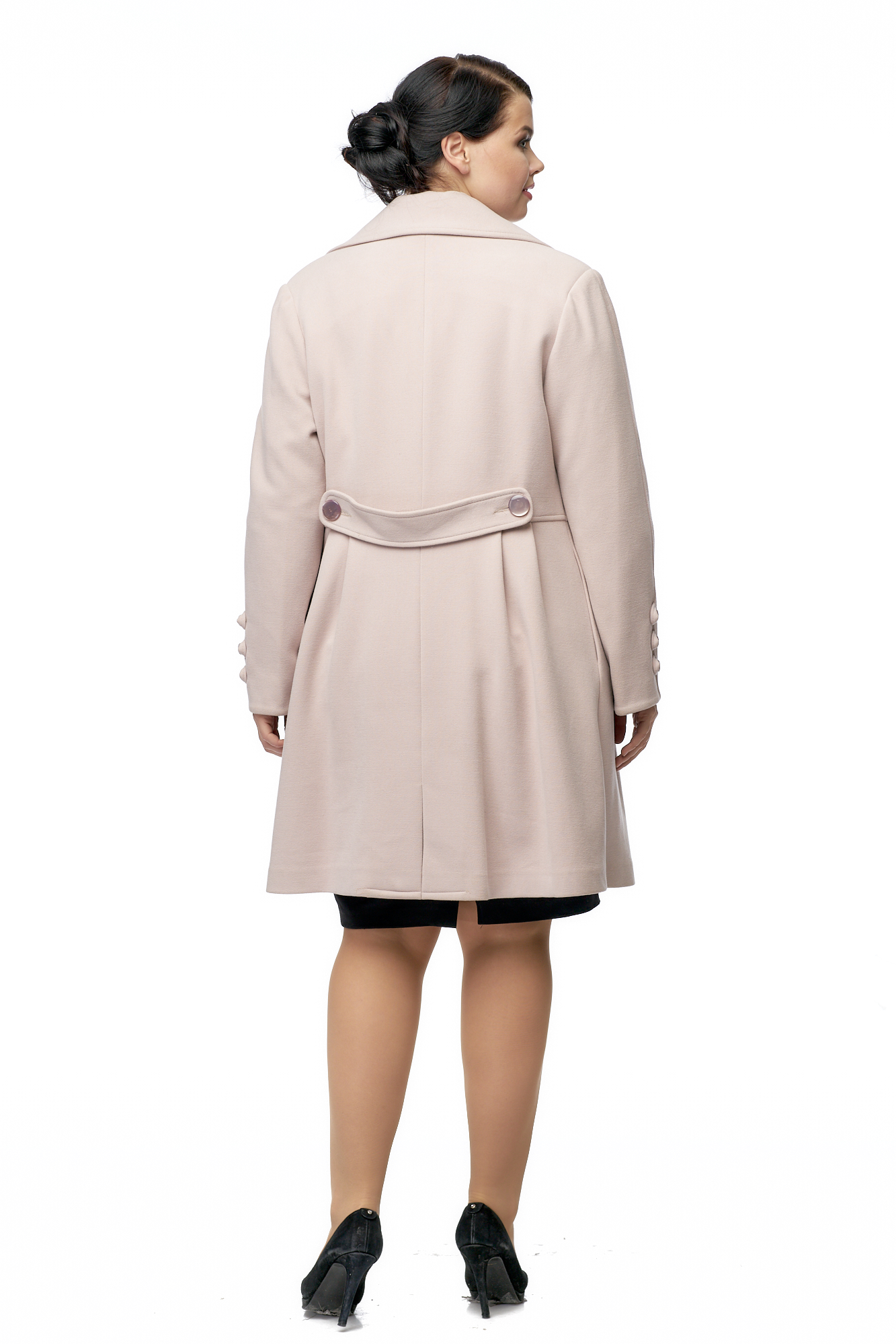 Женское пальто из текстиля с воротником 8003066-2