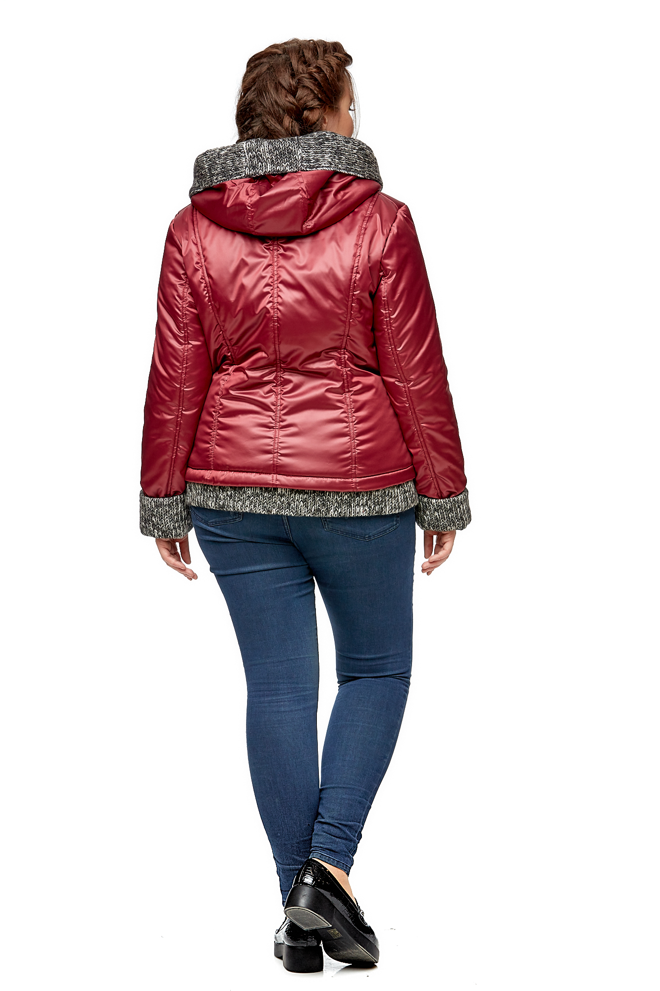 Куртка женская из текстиля с капюшоном 8008802-2
